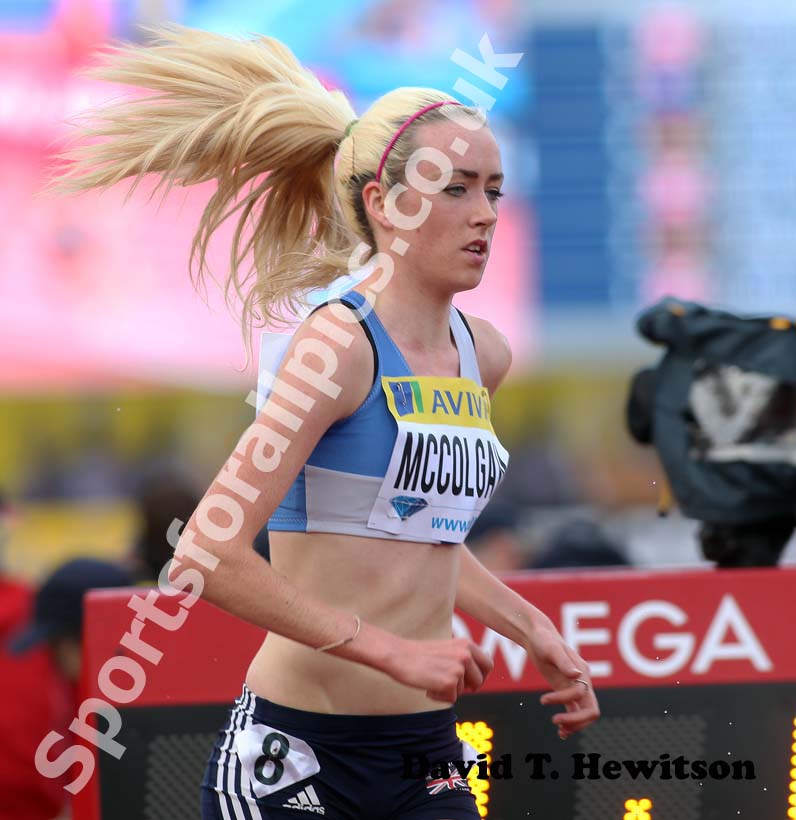 Eilish McColgan taking part in the 5000 metres at the Samsung Diamond League, Crystal Palace, London.
